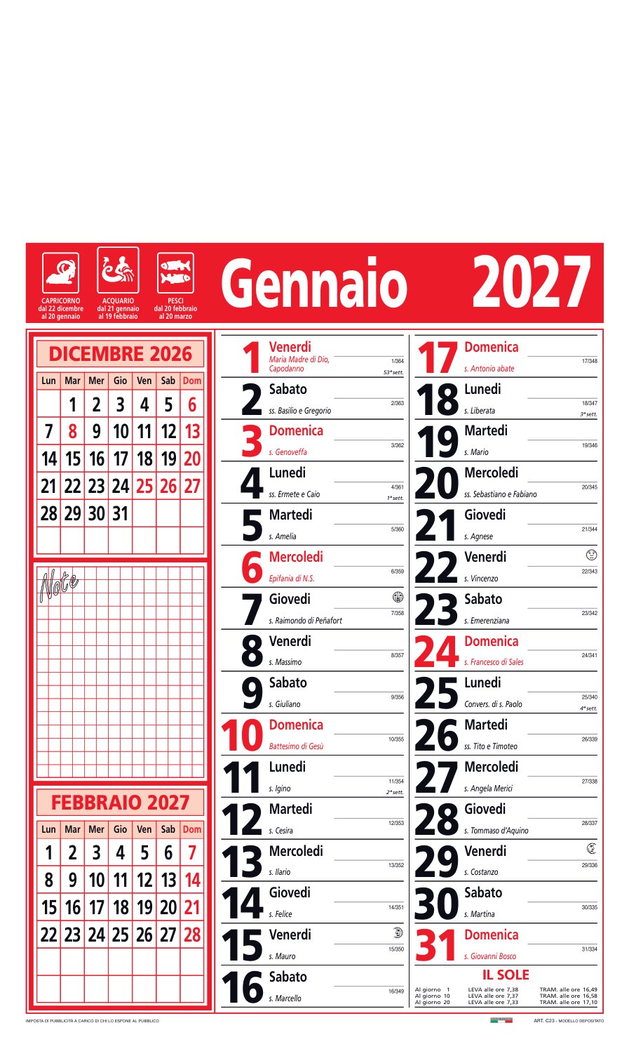 Scopri di più sull'articolo Calendario olandese Note personalizzato: com’è fatto e a chi serve